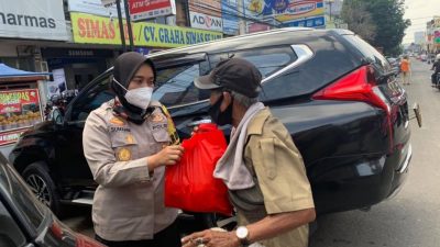 Hut Bhayangkara, Polres Sukabumi Bagikan Ribuan Paket Sembako