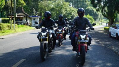 Komunitas Honda Uji Ketangguhan All New CB150R Streetfire Keliling Bandung Selatan dan Cianjur Sejauh 500 Km