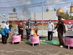 Kejari Sukabumi Musnahkan Barbuk Narkotika Hingga Miras dan Garam
