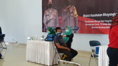 Percepat Capaian Vaksinasi, Polres Sukabumi Kota Buka Gerai Vaksin di BBPBAT