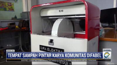 Komunitas Difabel Solo Lahirkan Inovasi Tempat Sampah Pintar