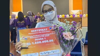 Nabila Syilvina Fauziah Raih Juara 1 Patient Counseling Event ITB