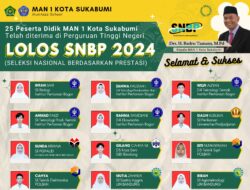 Alhamdulillah, 25 Pelajar MAN 1 Kota Sukabumi Lolos SNBP 2024