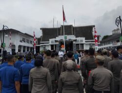 Petugas Gabungan di Sukabumi Gelar Apel Siaga Malam Takbir dan Pengamanan Idul Fitri