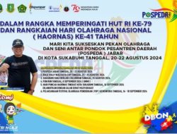 Kota Sukabumi Jadi Tuan Rumah Pekan Olahraga dan Seni Antar Pondok Pesantren Daerah Jabar