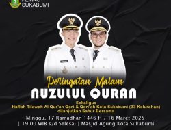 Hari Ini, Malam Nuzulul Quran di Masjid Agung Kota Sukabumi