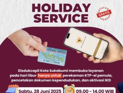 Hari Sabtu, Disdukcapil Kota Sukabumi Tetap Layani Perekaman KTP-El dan Aktivasi IKD