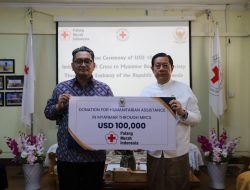 PMI Sumbangkan Bantuan Kemanusiaan USD 100.000 kepada MRCS melalui KBRI Yangon