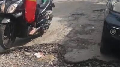Jalan Berlubang di Ciaul Pasir Cikole Makan Korban, Pemkot Sukabumi Akui Terkendala Anggaran
