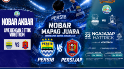 Catat, Ini Lokasi Nobar Persib Vs Persijap di Sukabumi Sore Ini