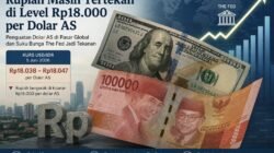 Rupiah Melemah di Level Rp 18.000 per Dolar AS