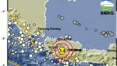 Gempa M 3,4 Guncang Cianjur, BMKG: Berpusat di Barat Daya Kabupaten Cianjur