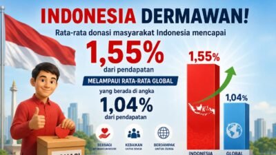 Di Tengah Tren Donasi Global yang Menurun, Indonesia Bertahan sebagai Negara Dermawan