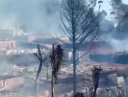Kebakaran Diduga Dipicu Korsleting Listrik di MCK, 70 Rumah Adat di Kasepuhan Cipta Mulya Ludes Terbakar