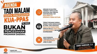 KUA-PPAS 2027 Disahkan, Fraksi PKS Tegaskan Pinjaman Daerah Belum Disetujui DPRD Sukabumi