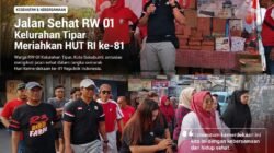 Jalan Sehat Meriahkan HUT ke-81 RI di RW 01 Tipar, Anggota DPRD Kota Sukabumi Inggu Sudeni : Momen Perkuat Kebersamaan
