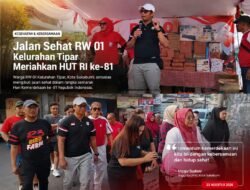 Jalan Sehat Meriahkan HUT ke-81 RI di RW 01 Tipar, Anggota DPRD Kota Sukabumi Inggu Sudeni : Momen Perkuat Kebersamaan