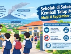 Abu Vulkanik Anak Krakatau Bergeser, Hari Ini Sekolah di Sukabumi Kembali Gelar Belajar Tatap Muka