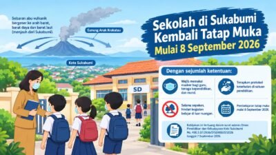 Abu Vulkanik Anak Krakatau Bergeser, Hari Ini Sekolah di Sukabumi Kembali Gelar Belajar Tatap Muka