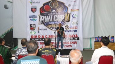 PWI Cup II Digelar, Ratusan Peserta Tenis Meja Ikut Gerakkan Ekonomi Kota Sukabumi