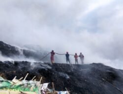 Sempat Padam, TPA Sampah Cikundul  Sukabumi Kembali Kebakaran