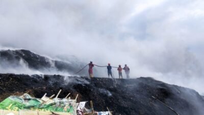 Sempat Padam, TPA Sampah Cikundul  Sukabumi Kembali Kebakaran