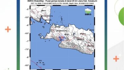 Gempa Magnitudo 3,5 Guncang Sukabumi, Getaran Dirasakan hingga Kalapanunggal