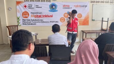 Pelatihan Inklusi Digital, PMI Kota Sukabumi Bekali Penyandang Tunanetra Keterampilan Gunakan Zoom Meeting