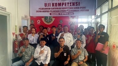 Tingkatkan Kompetensi, PMI Kota Sukabumi Gelar Uji Kompetensi BNSP Sertifikasi Pertolongan Pertama