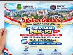 Pemkot Sukabumi Perpanjang Penghapusan Denda PBB-P2 hingga Desember 2026