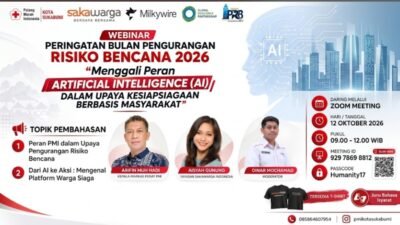 PMI Kota Sukabumi Gelar Webinar dalam Rangka Bulan Pengurangan Risiko Bencana 2026, Bahas Peran AI